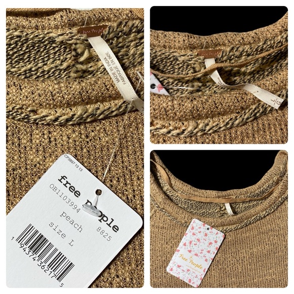 Free People Jade Cropped Pullover Sweater L ✨NWT✨ - Picture 13 of 16